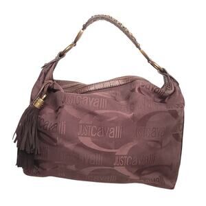Roberto Cavalli VTG Authentic Signature Logo with Hand-Woven & Tassel Handbag